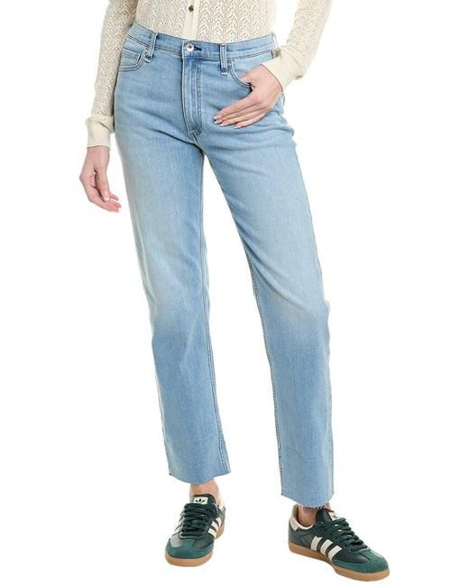 Rag & Bone Blue Hattie Light Wash Mid-Rise Full-Length Jean