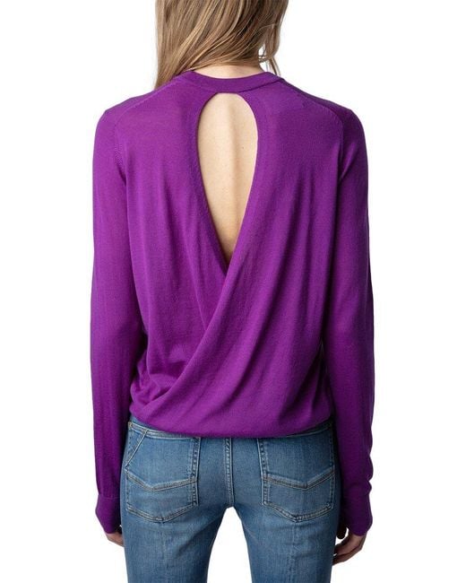 Zadig & Voltaire Purple Emma Wool Sweater