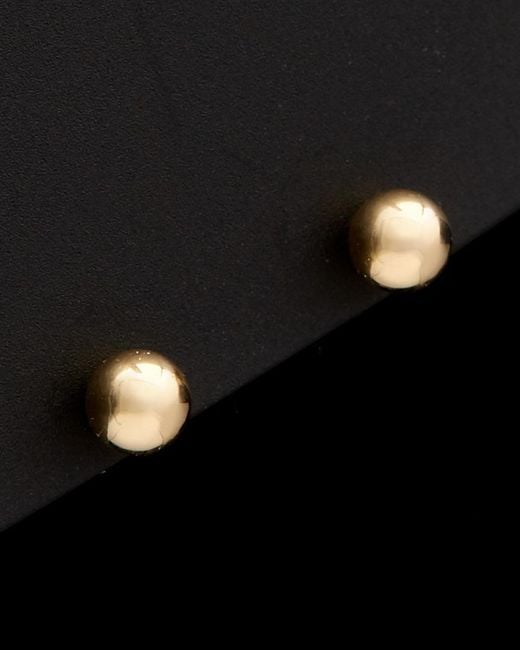 Italian Gold Black 14k Ball Earrings