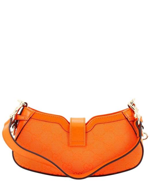Gucci Orange Moon Side Shoulder Bag GG Canvas Mini (authentic Pre-loved)