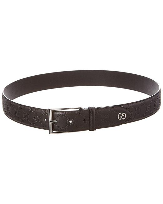 Gucci Brown Interlocking G Signature Leather Belt for men