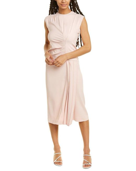Max Mara Synthetic Sportmax Eclisse Sheath Dress in Pink - Lyst