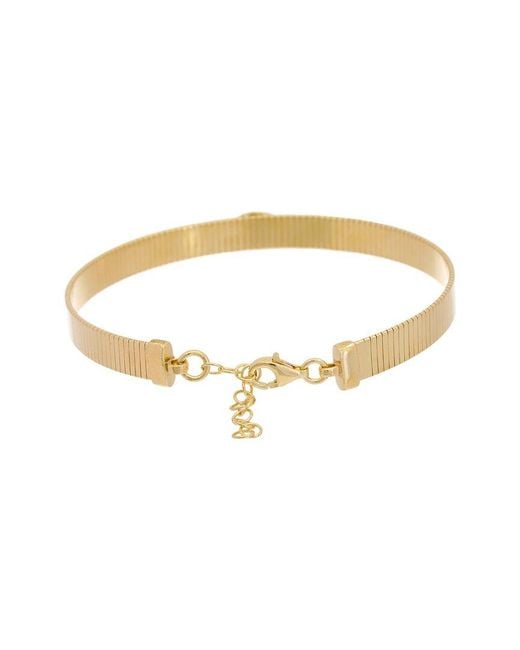 Meshmerise Metallic 18k Over Silver 0.05 Ct. Tw. Diamond Bangle Bracelet