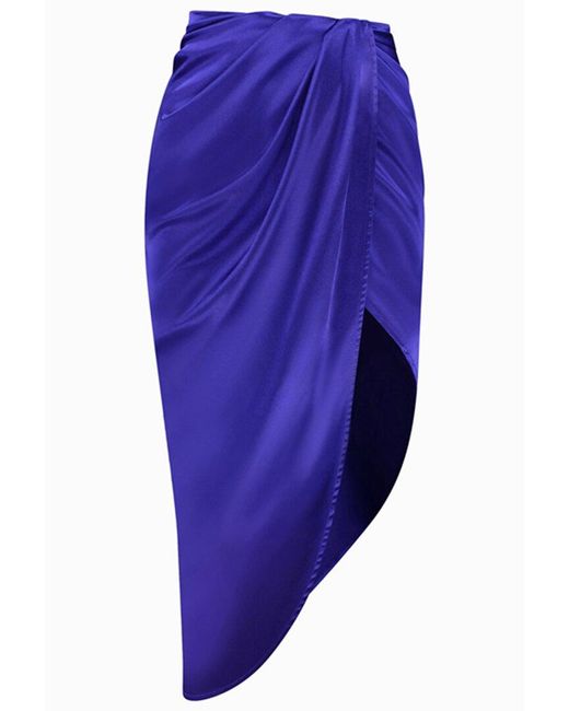 GAUGE81 Blue Paita Silk Midi Skirt