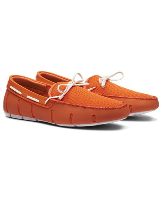 Swims Orange Braided Lace Loafer for men