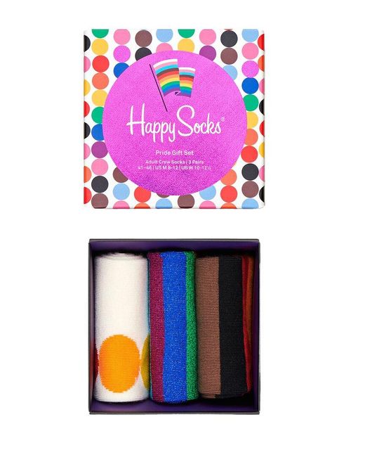 Happy Socks Pink 3pk Pride Socks Gift Set for men