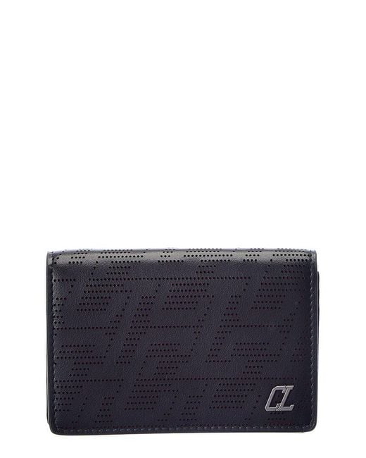 Christian Louboutin Blue Loubeka Leather Card Case for men