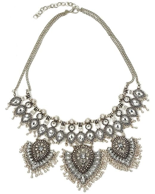 Eye Candy LA Gray Triple Dagger Necklace