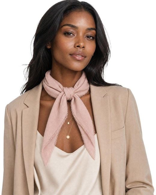 Blue Pacific Brown Solid Cashmere-Blend Neckerchief