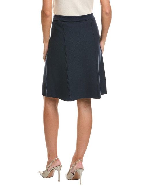 St. John Black Flare Skirt