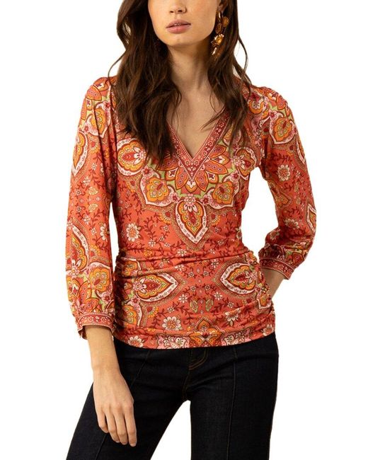 Hale Bob Red Emelia Top