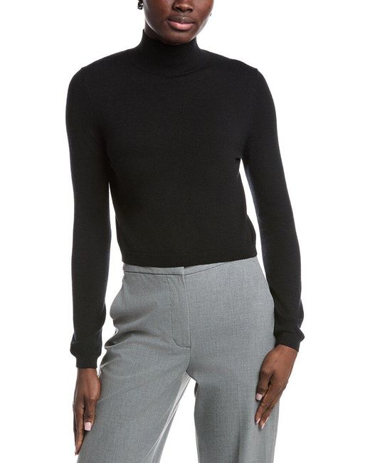Kenneth Cole Black Cropped Wool Sweater