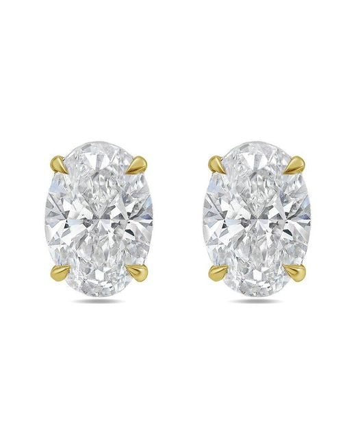 Diana M Metallic Diana M. 14K 10.00 Ct. Tw. Lab-Grown Diamond Earrings