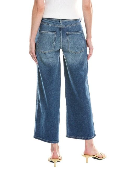 DL1961 Blue Hepburn Ankle Harbor Wide Leg Jean