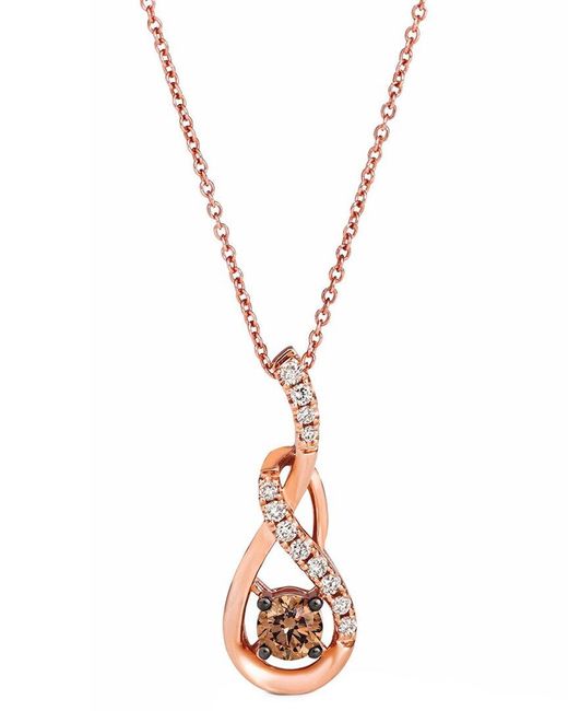 Le Vian Metallic Le Vian 14k Strawberry Gold 0.50 Ct. Tw. Diamond Necklace