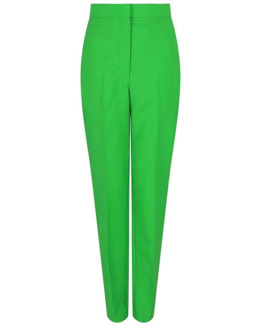 McQueen Green Wool & Mohair Trouser