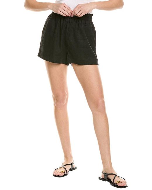 LNA Green Aras Linen-Blend Short