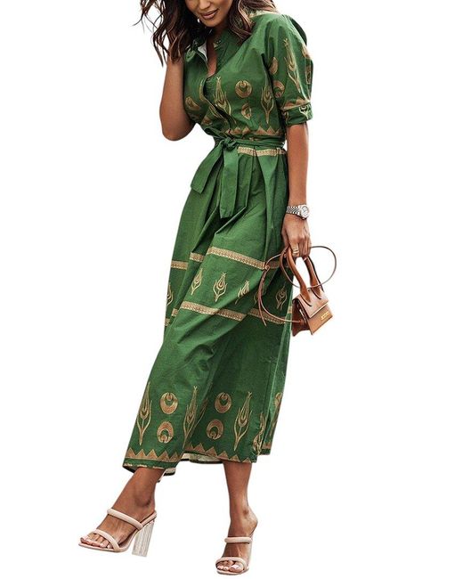 LEON GORI Green Maxi Dress