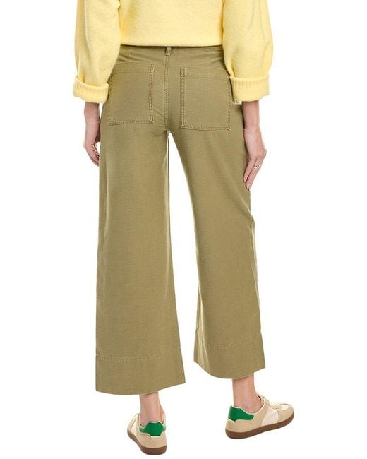 FRAME Yellow 70S Washed Summer Sage Crop Straight Jean