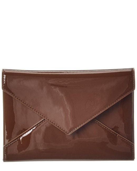 Saint Laurent Brown Patent Passport Case