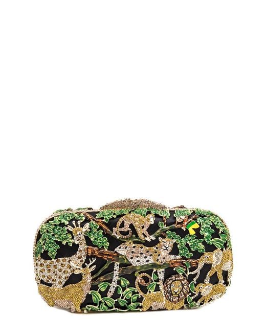 Aquaswiss Green Aqs Crystal Jungle Clutch