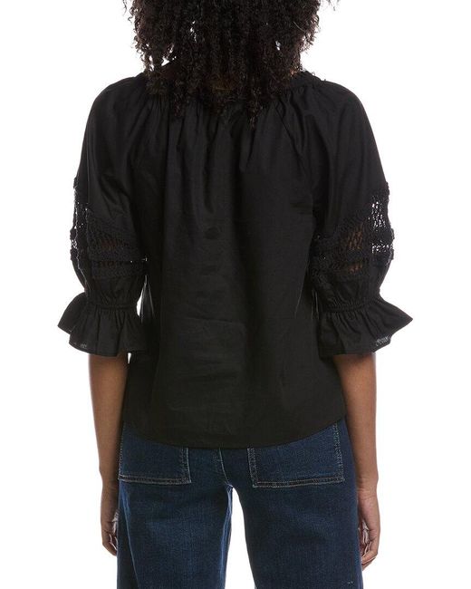 Nanette Lepore Black Off-The-Shoulder Top