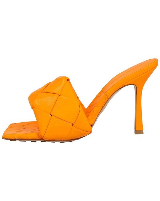 Bottega Veneta Orange Leather Lido Mule (Authentic Pre-Loved)