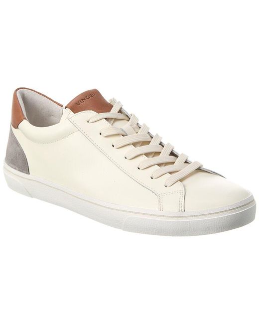 Vince White Parker Leather & Suede Sneaker for men