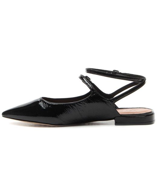 Vicenza Black Burnie Patent Ankle Wrap