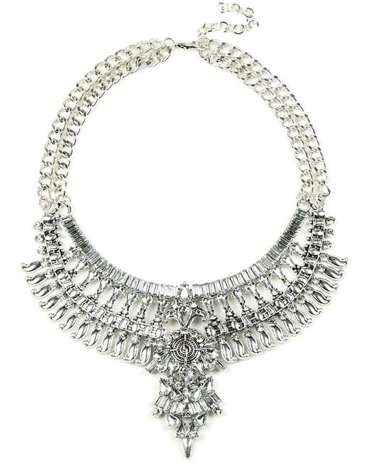 Eye Candy LA Metallic The Luxe Collection Crystal Chloe Statement Necklace