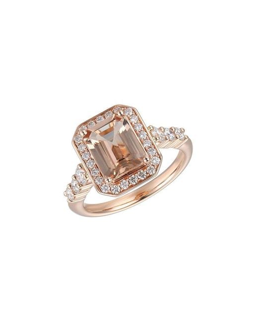 Gregg Ruth White 14K 2.60 Ct. Tw. Diamond & Morganite Ring