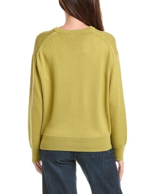 Lafayette 148 New York Yellow Silk-blend Sweater