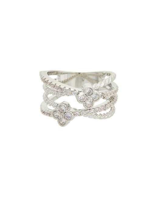 Juvell White Plated Cz Ring