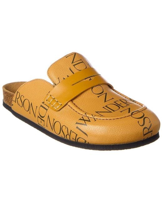 J.W. Anderson Brown Logo Leather Mule