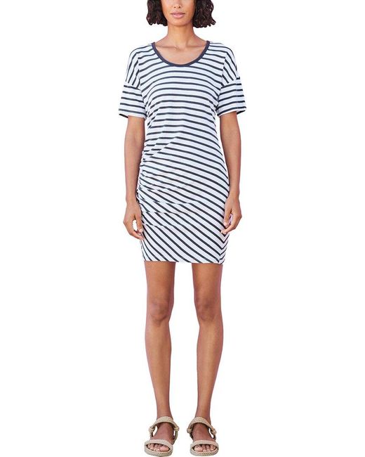 Sundry Blue Stripe T-shirt Mini Dress