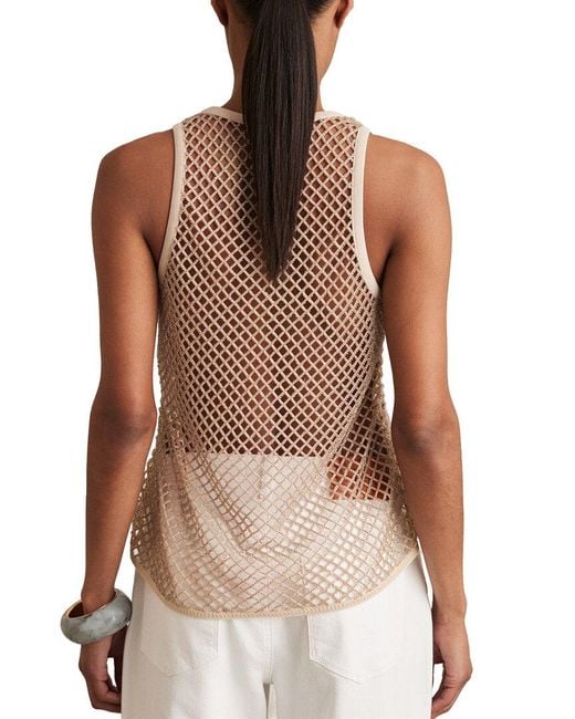Reiss White Lila Embellished Vest
