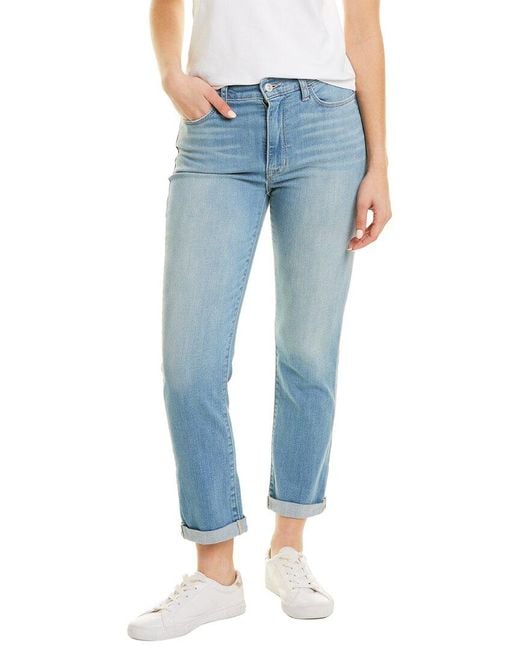 Hudson Jeans Denim Blair Daniella High Rise Straight Crop Jean In Blue