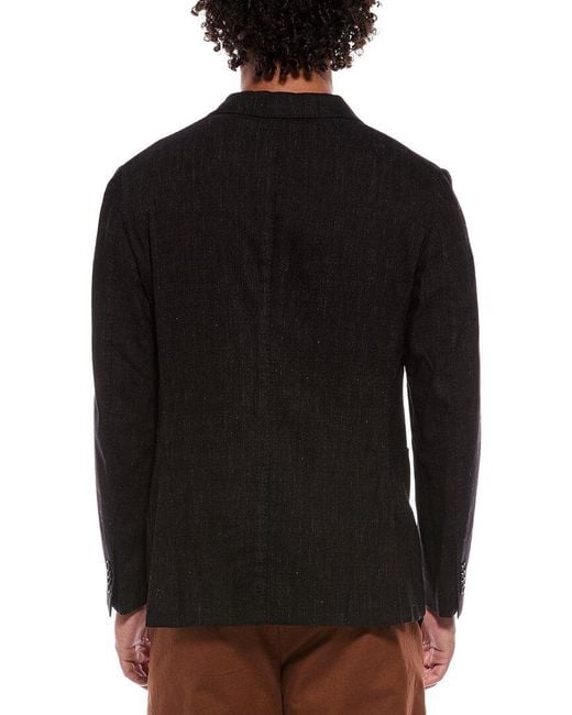 Slowear Black Wool & Linen-Blend Sportscoat for men