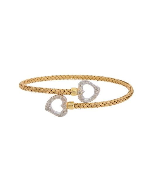 Meshmerise Metallic 18K Over 0.20 Ct. Tw. Diamond Mesh Bangle Bracelet