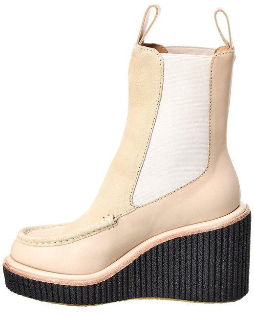 Rag & Bone Sloane Suede & Leather Chelsea Boot in Natural | Lyst