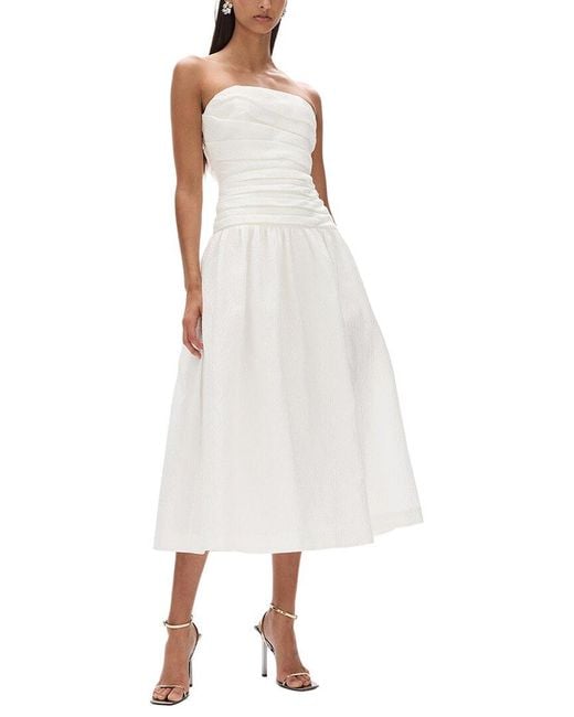 Rachel Gilbert White Sophia Flared Dress