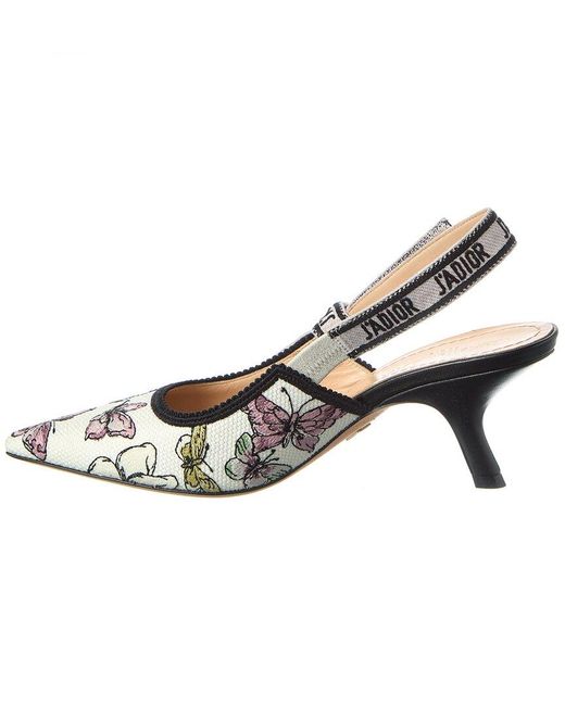 Dior White J'A Slingback Pump