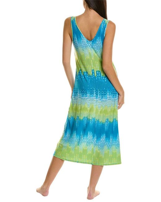 N Natori Blue Tahiti Gown