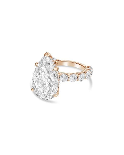Diana M White Diana M. 18K Rose.50 Ct. Tw. Lab-Grown Diamond Pave Ring
