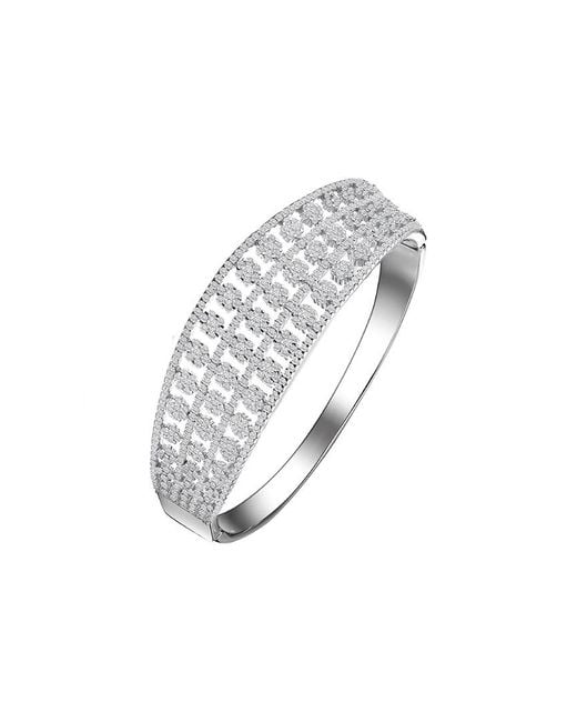 Rachel Glauber White Silver Cz Bracelet