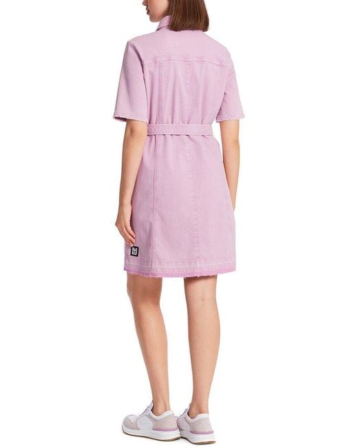 Marc Cain Purple Button Down Mini Dress