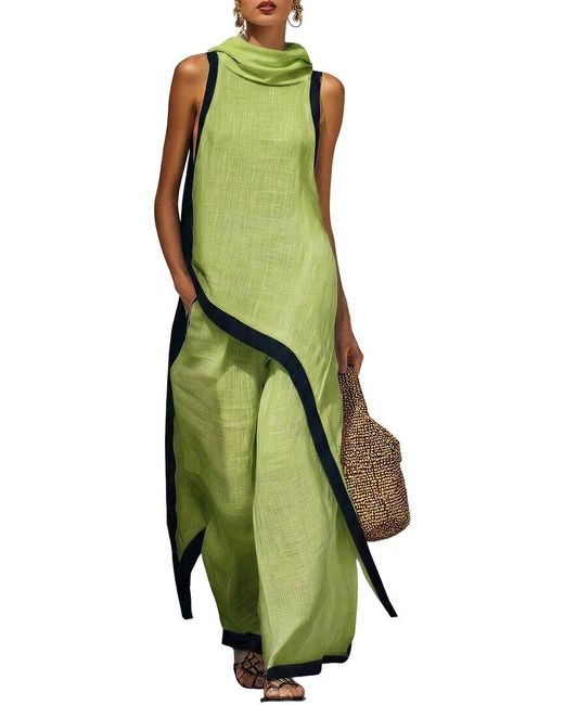 Olivia Taylor Green 2Pc Top & Pant Set