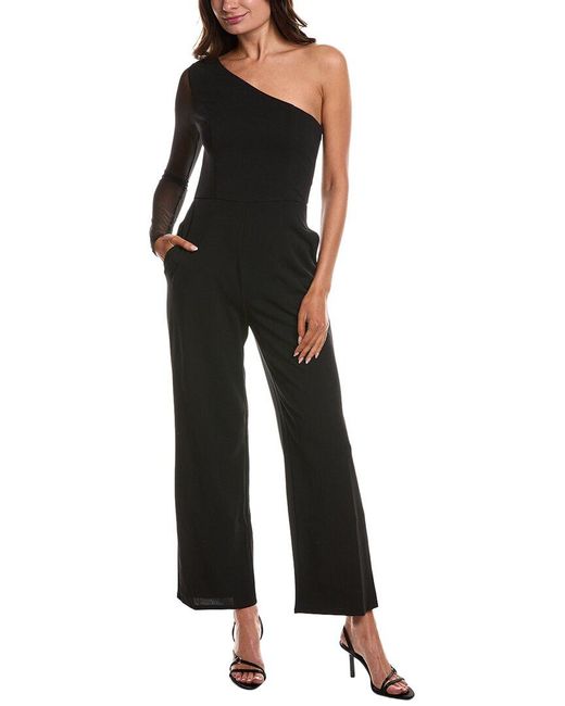Bebe Black One-Sleeve Jumpsuit