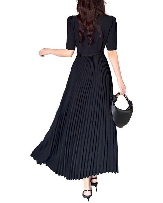 BURRYCO Blue Short Sleeve Midi Dress
