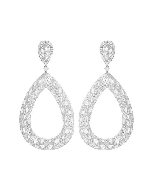 Diana M White Fine Jewelry 18k 24.84 Ct. Tw. Diamond Earrings